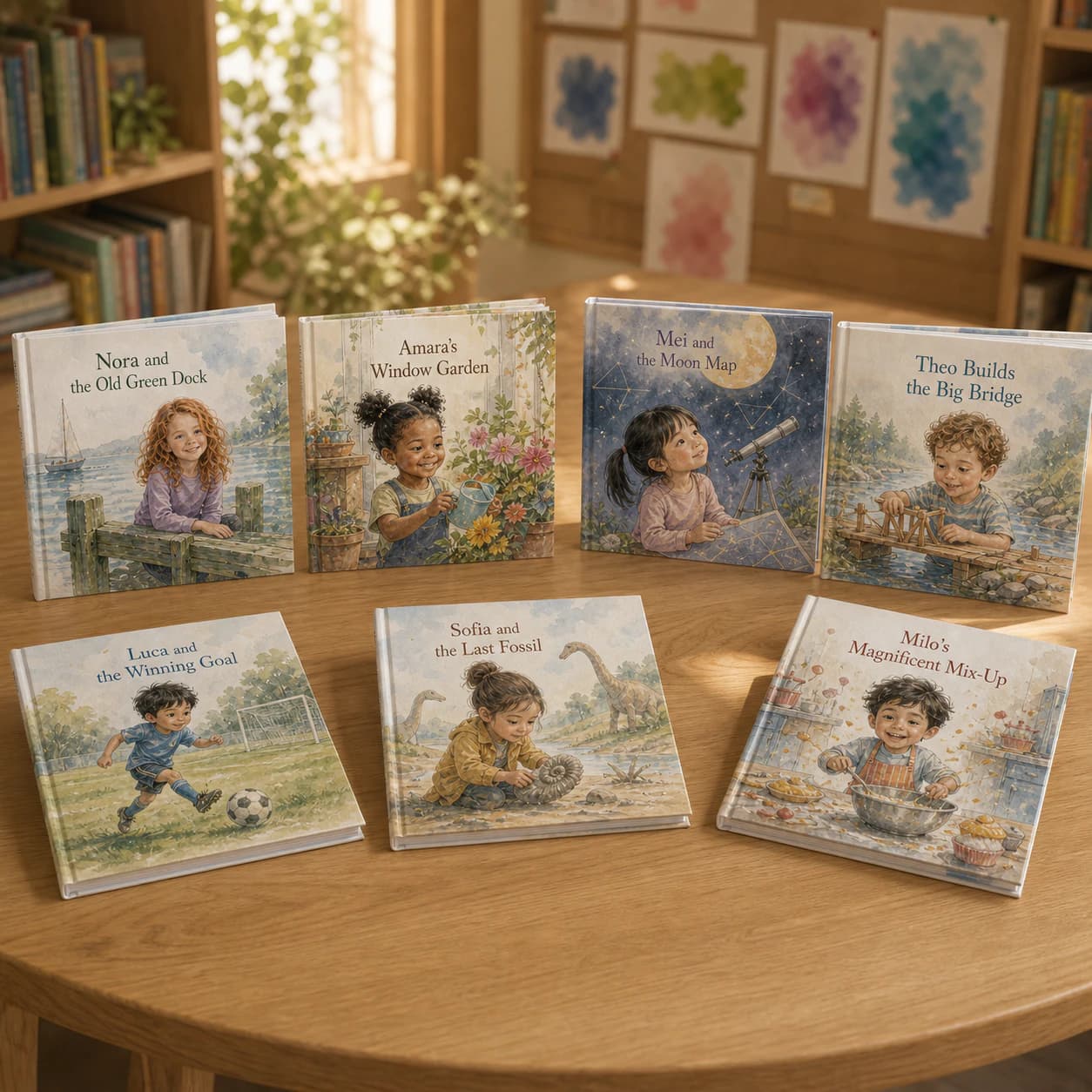 Seven different personalized story possibilities in one Author's Edition hardcover format