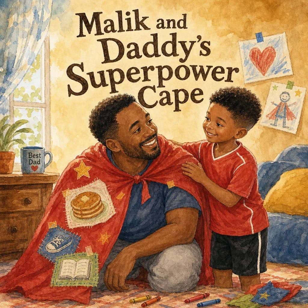 Dad's Superpower Cape book collection