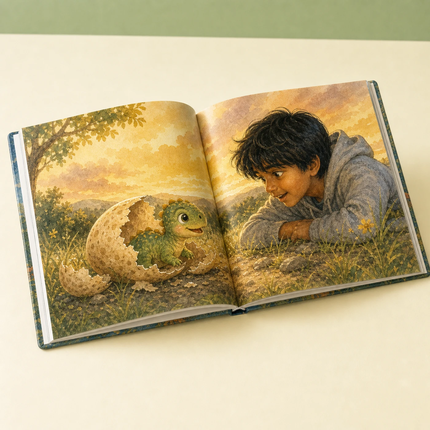 An open spread from A Dinosaur Adventure